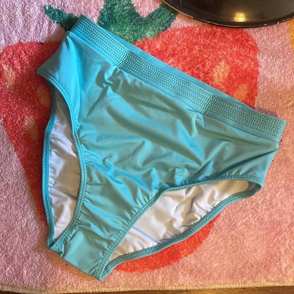 Women's Aqua High-Waist Swim Bottom